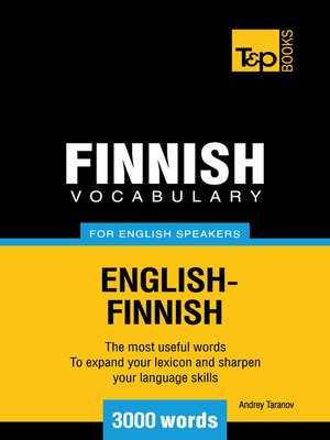 cover image of Finnish Vocabulary for English Speakers